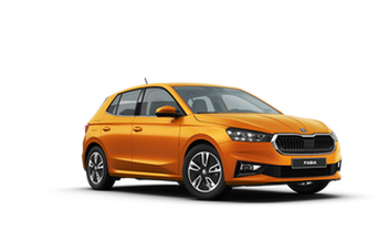 Ansicht eines Škoda Fabia NEU in orange