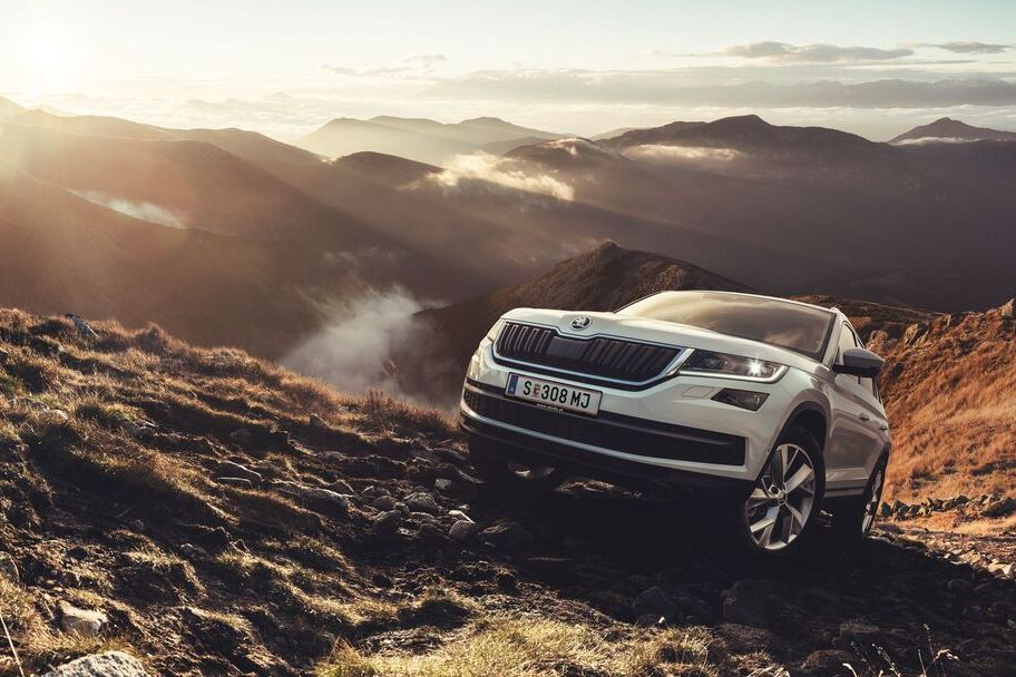 Škoda Kodiaq mit Fahrrad-Heckträger