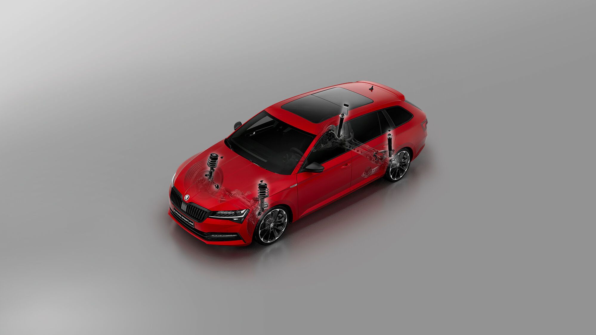 Škoda Superb Combi Sportline Illustration der Technologie 