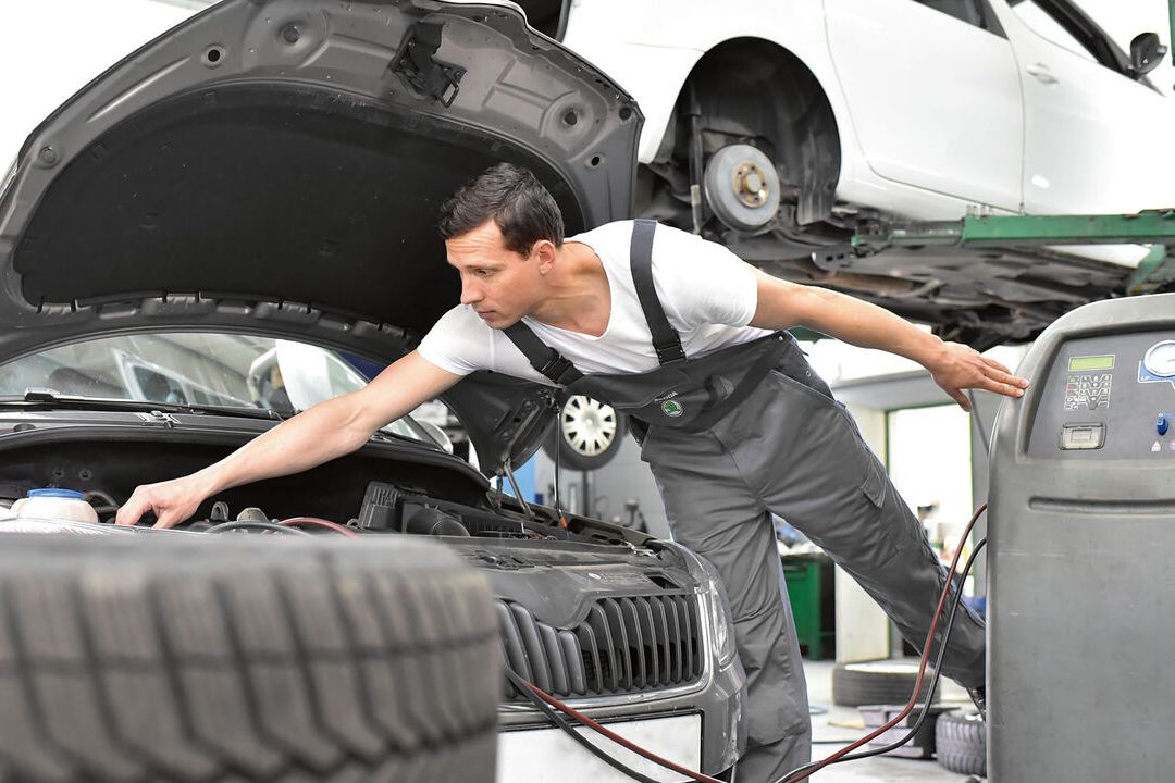 Skoda Klimaservice in Werkstatt