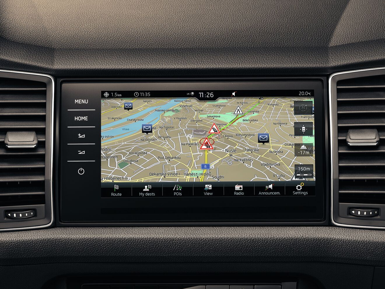Škoda Display mit Navigationssystem 